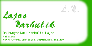 lajos marhulik business card